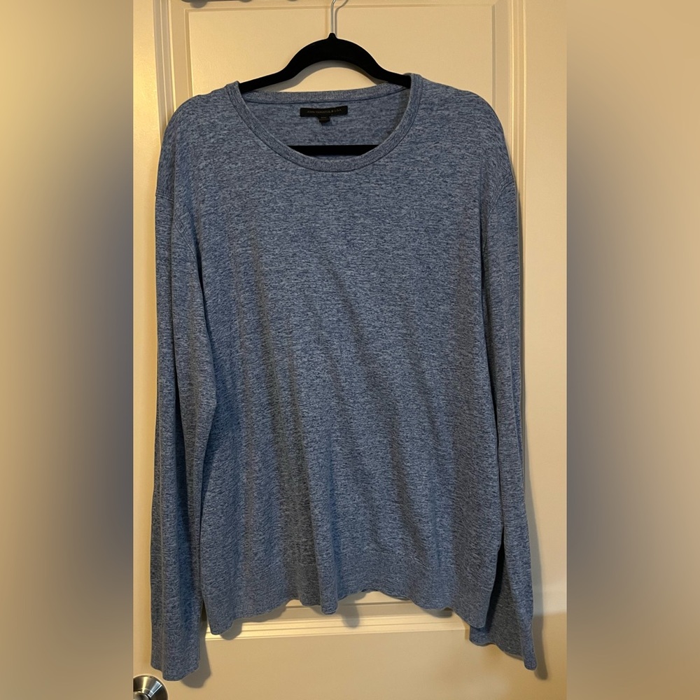 John Varvatos XXL Cotton Knit Long Sleeve Shirt